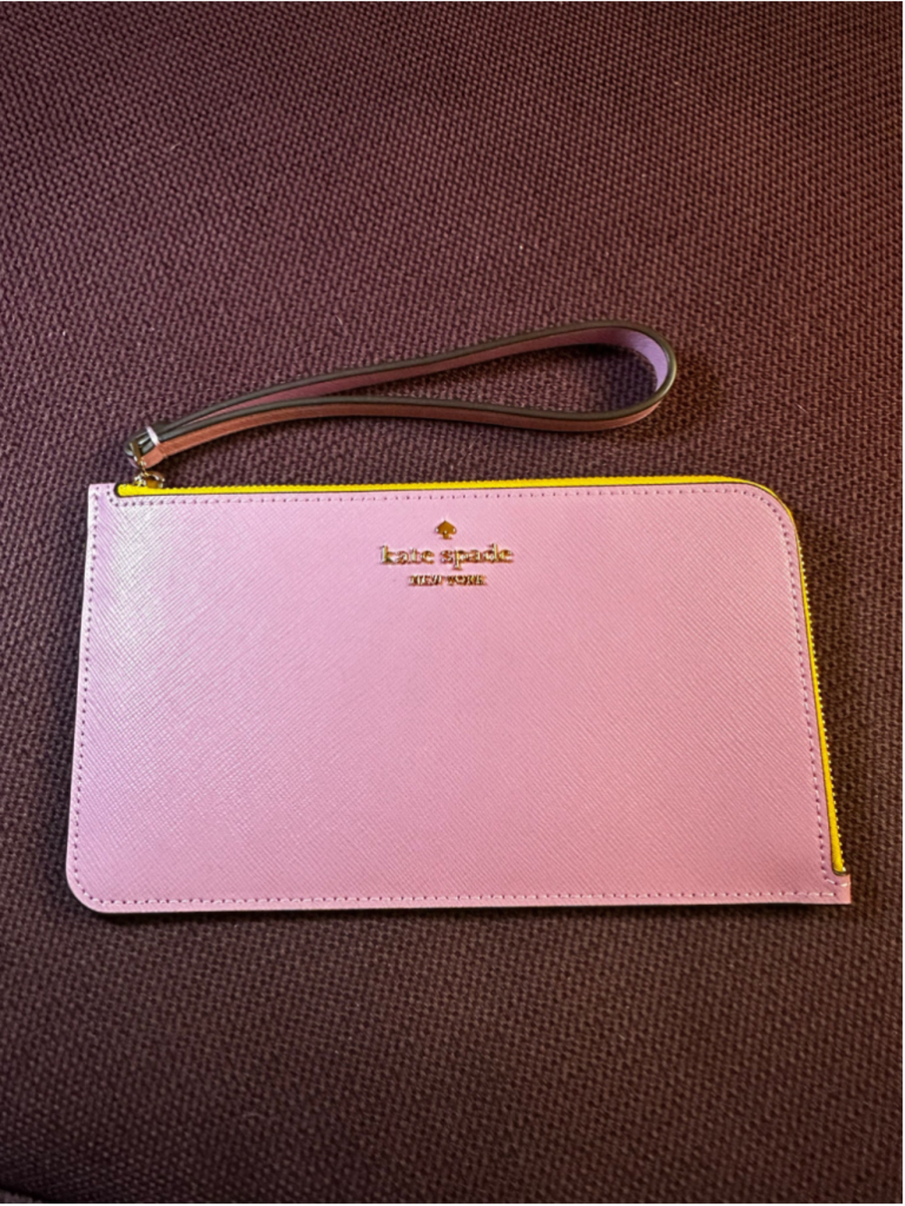 Kate Spade Pink and Yellow Zip Wristlet